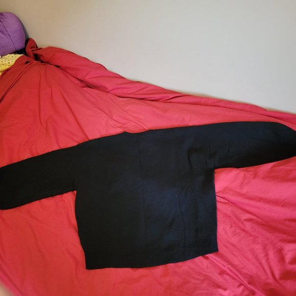 H&M Black Balloon Sleeve Sweater with Patch - Picture 4 of 9